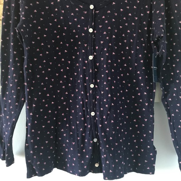 Lucky Brand Floral Print Cotton Henley (NWT) - Picture 3 of 13